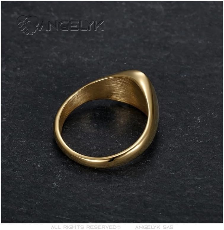 Vue 2 de Chevaliere Cabochon Onyx Oval