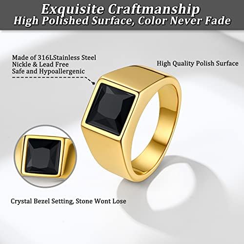 Vue 3 de Bague Homme Bague Gothique