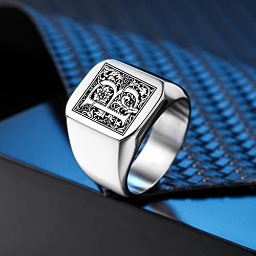 Vue 4 de Personnalise Grave Initiale Monogramme