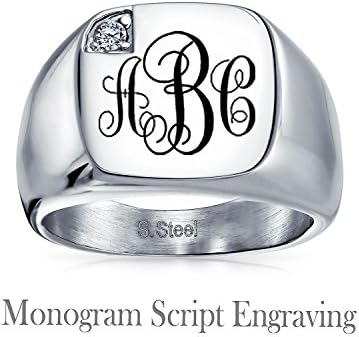 Vue 2 de Bague Sceau Geometrique Personnalisee