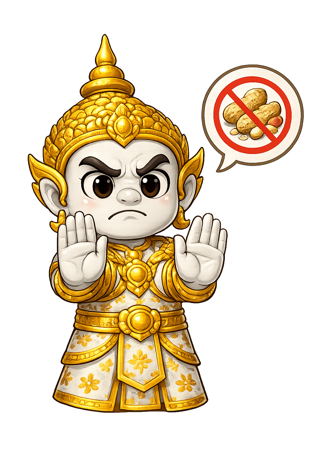 No peanuts Thai phrase