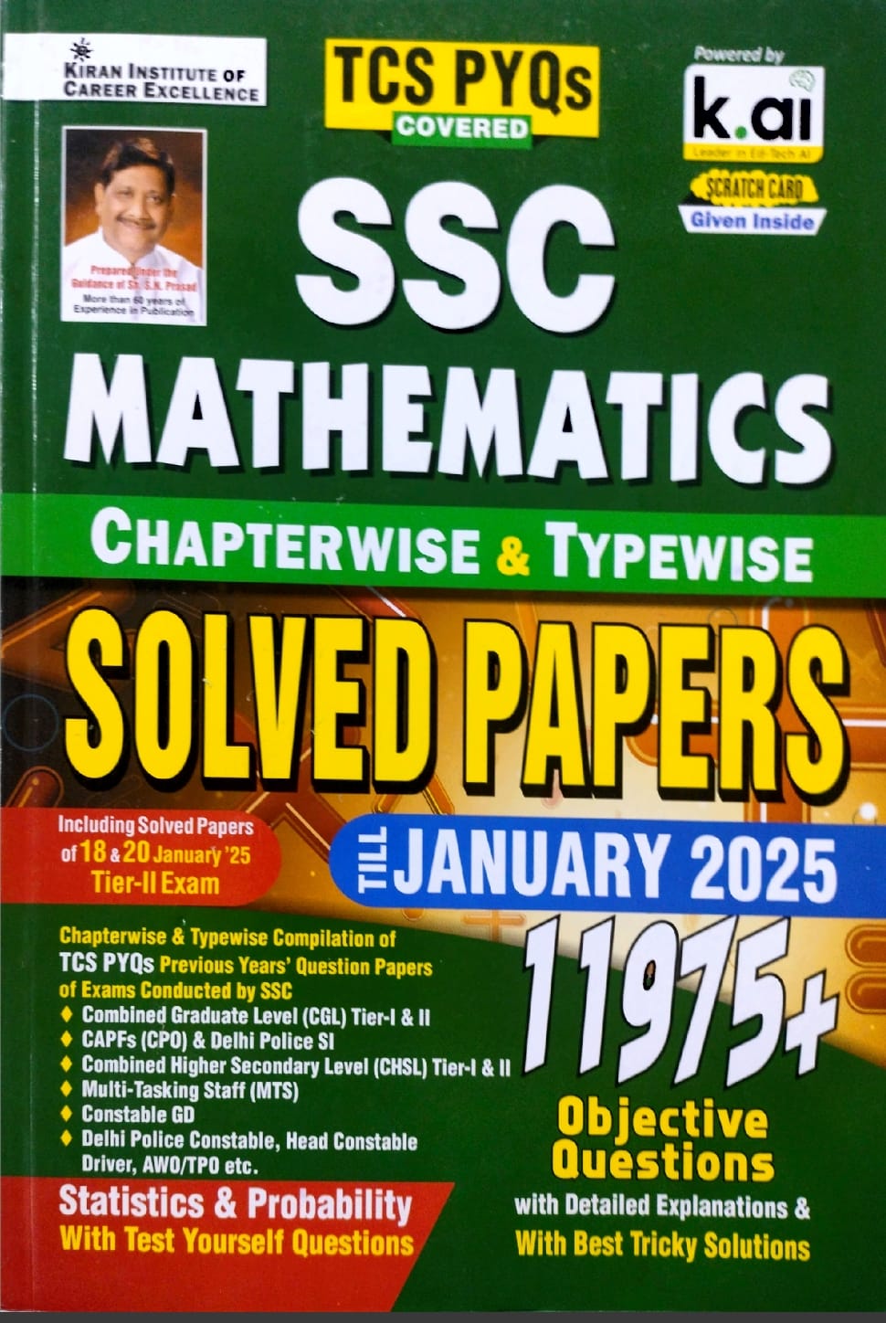 KIRAN PUBLICATIONS SSC MATHEMATICS CHAPTERWISE & TYPEWISE SOLVED PAPERS JANUARY 2025 11975 OBJECTIVE QUESTIONS EM - Image 1