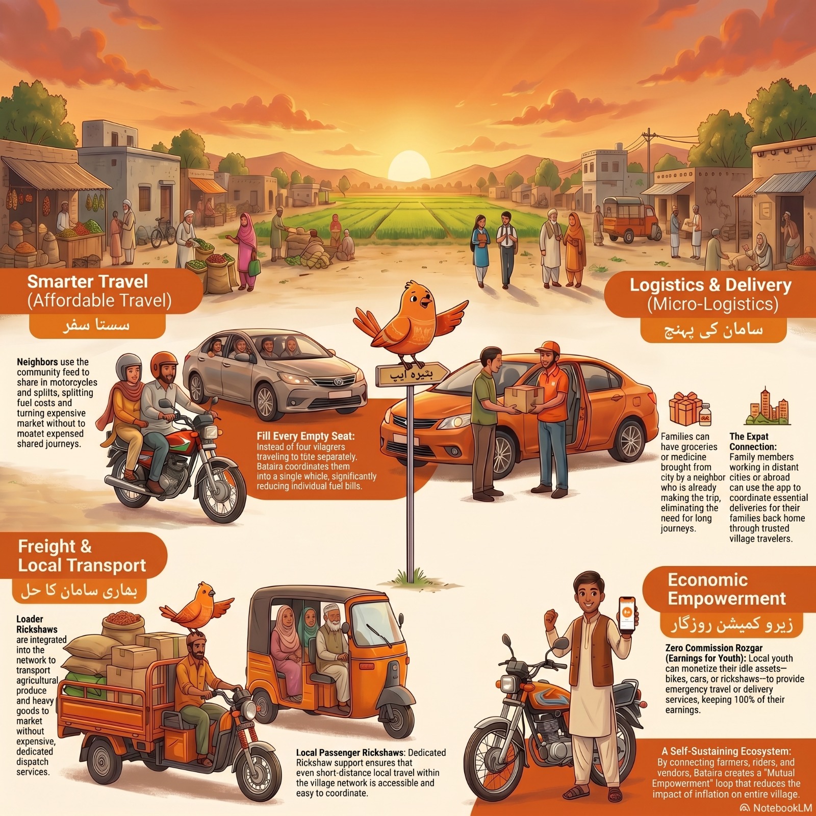 Bataira.com – Village Carpooling: Travel Together, Grow Together