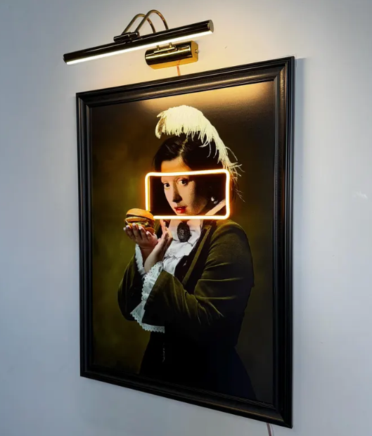 Burger Neon Canvas Art - 2