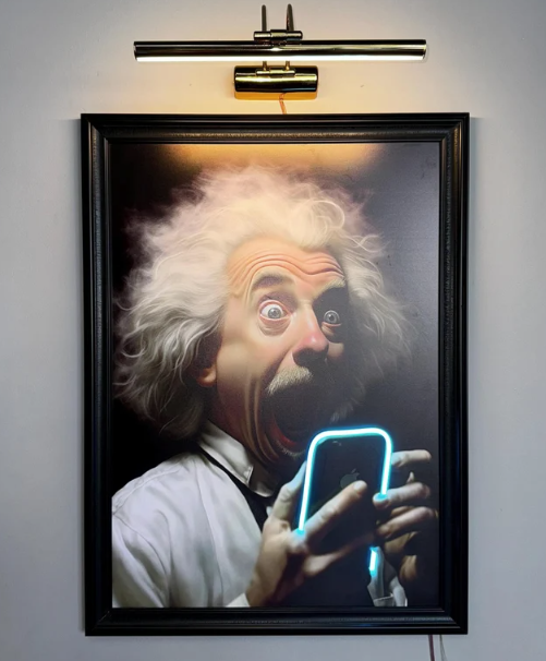 Einstein Neon Canvas Art