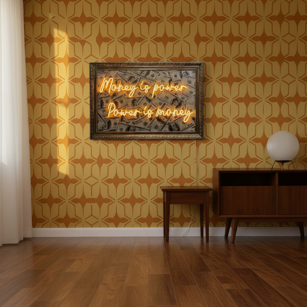Money Never Sleep Neon Canvas Art - 4