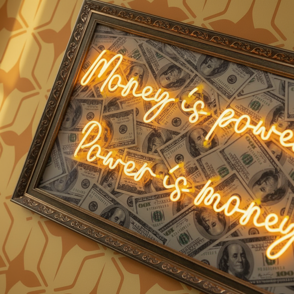 Money Never Sleep Neon Canvas Art - 6