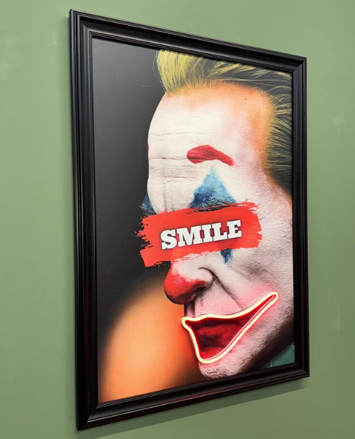 Joker Smile Neon Canvas Art - 2