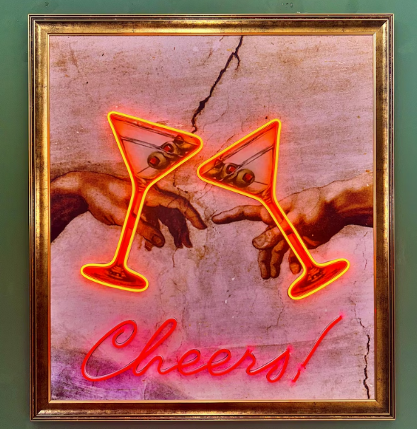 Cheers Neon Canvas Art