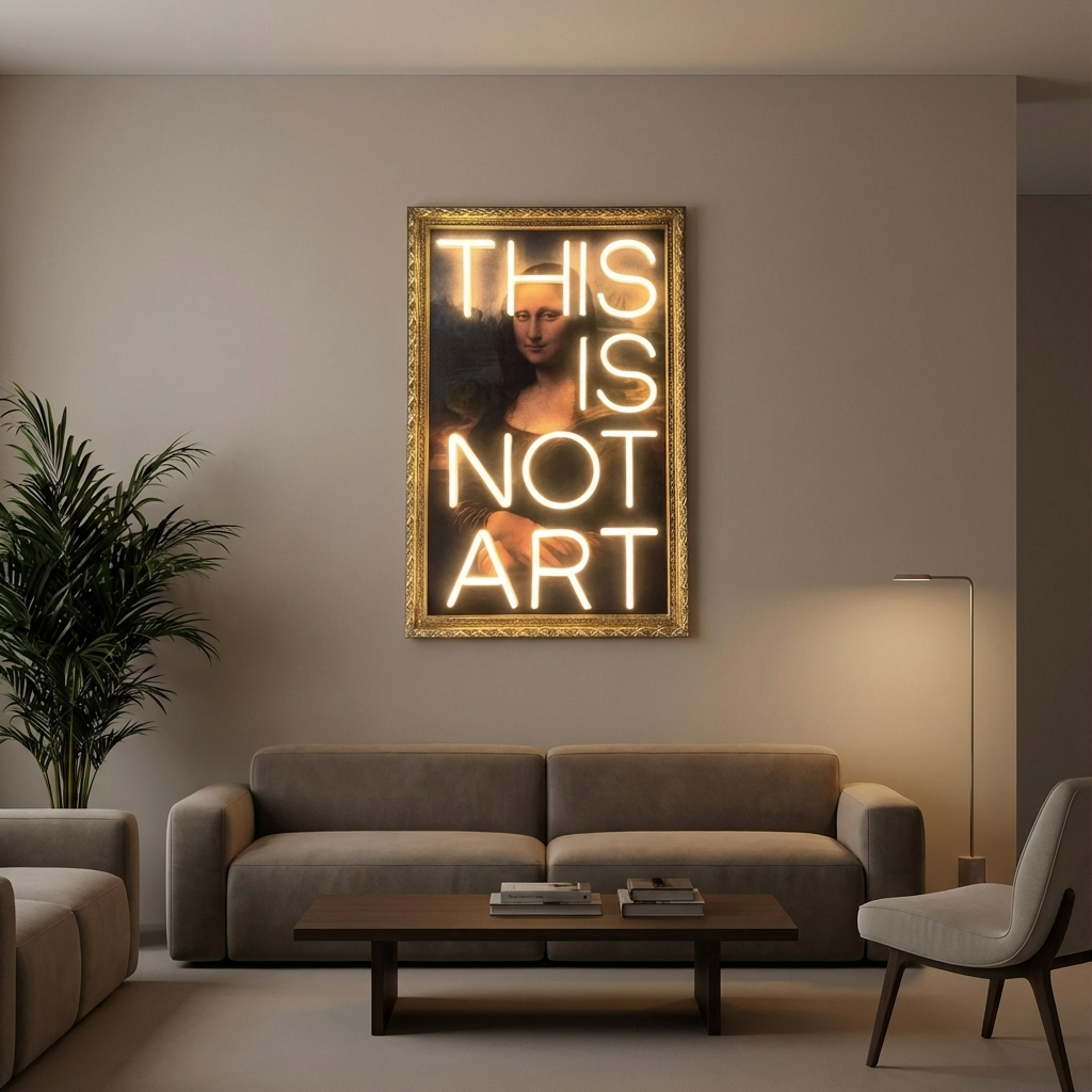 This is Not Art Neon Canvas Art