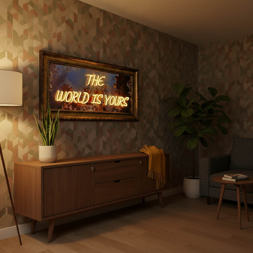 The World is Yours Neon Canvas Art - 2