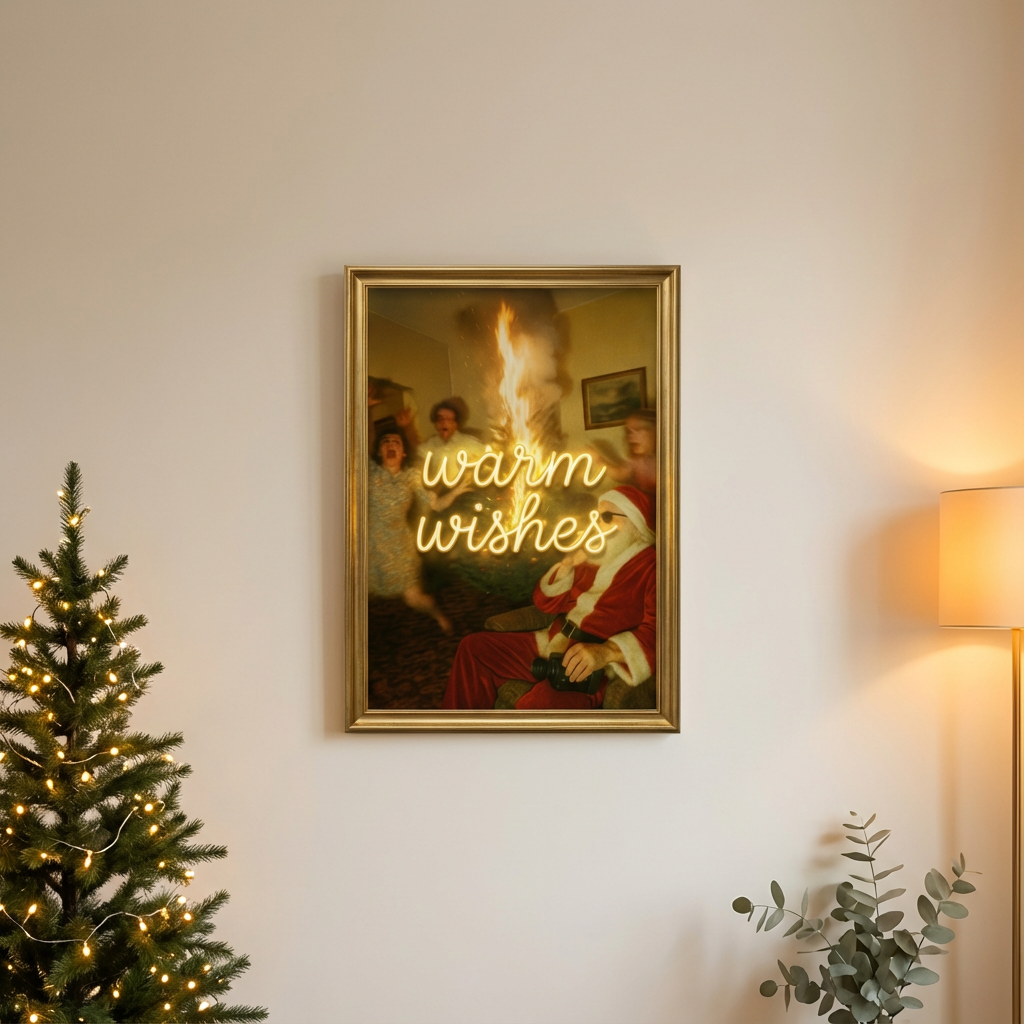 Warm Wishes Neon Canvas Art
