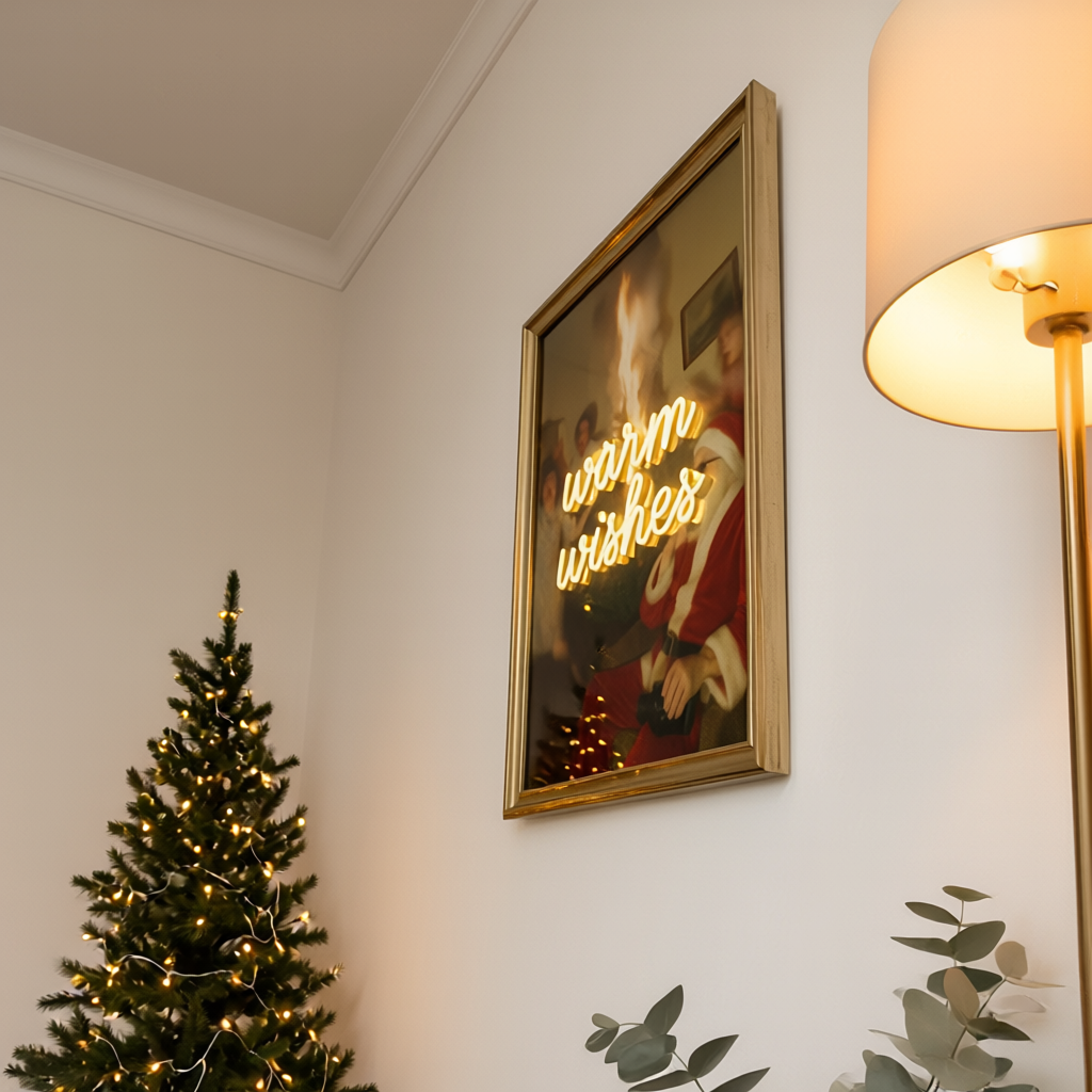 Warm Wishes Neon Canvas Art - 6