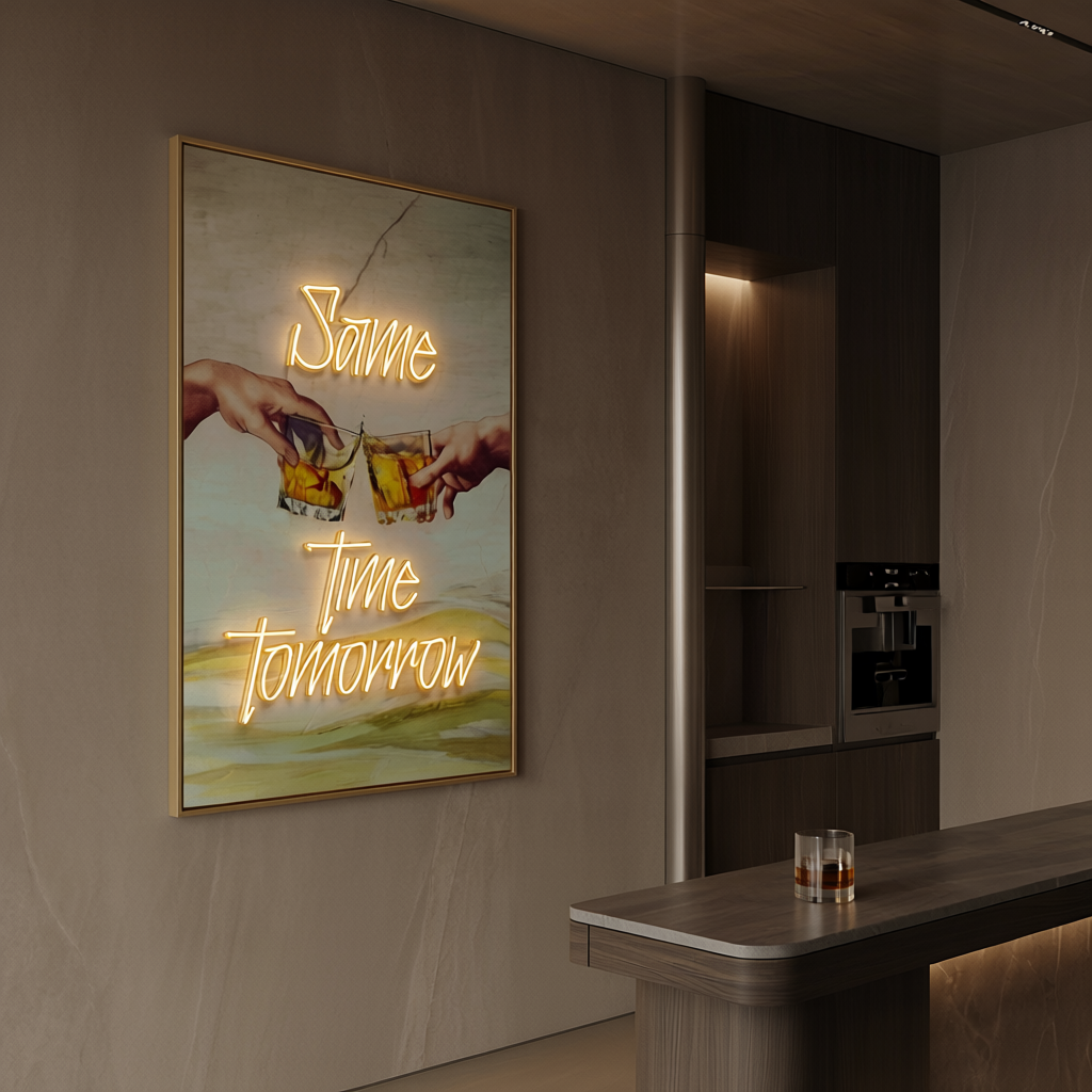 Same Time Neon Canvas Art - 3