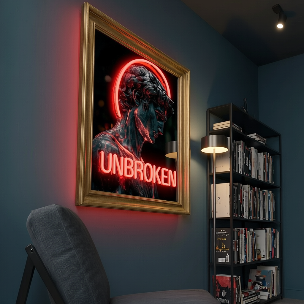 Unbroken Neon Canvas Art - 4