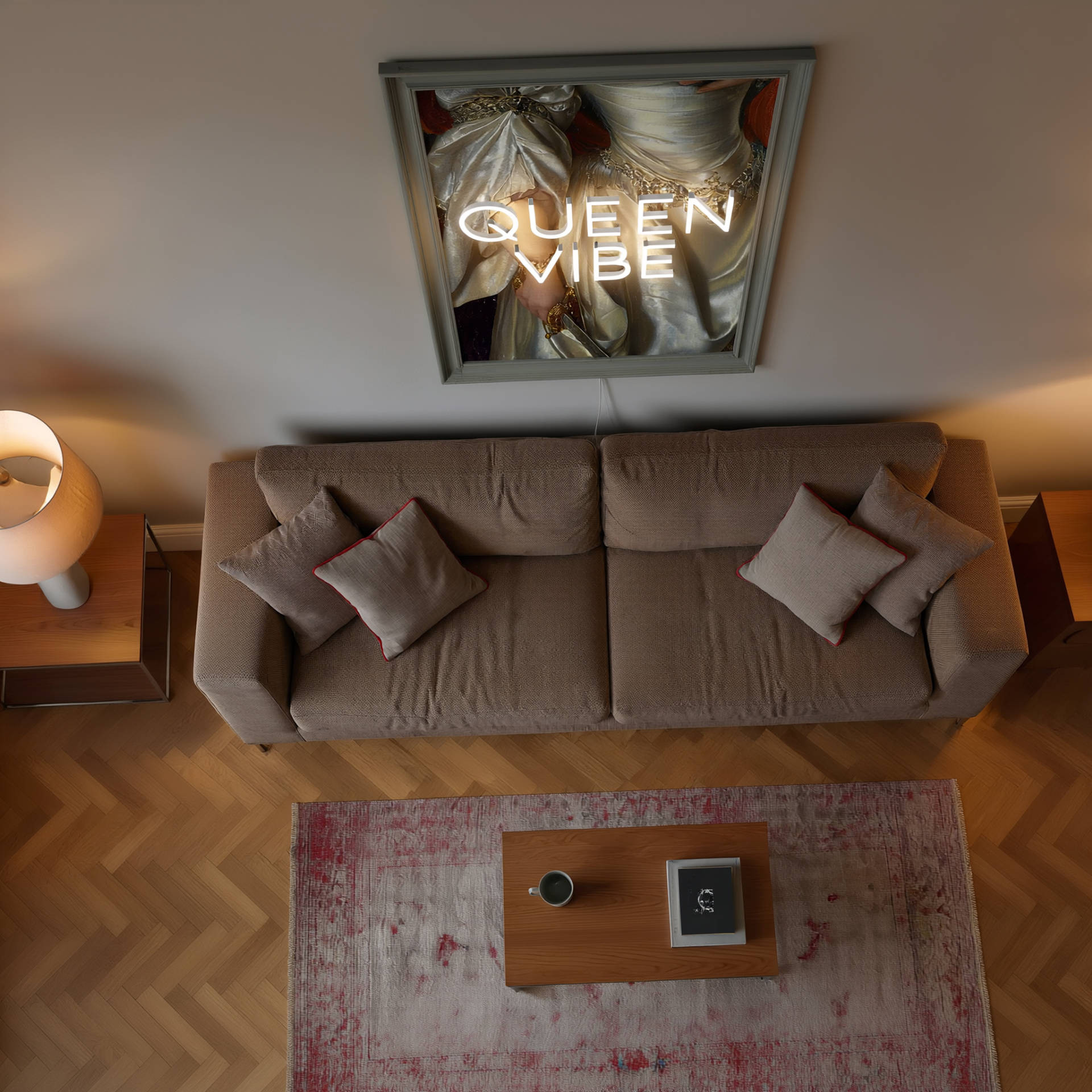 Queen Vibe Neon Canvas Art - 2