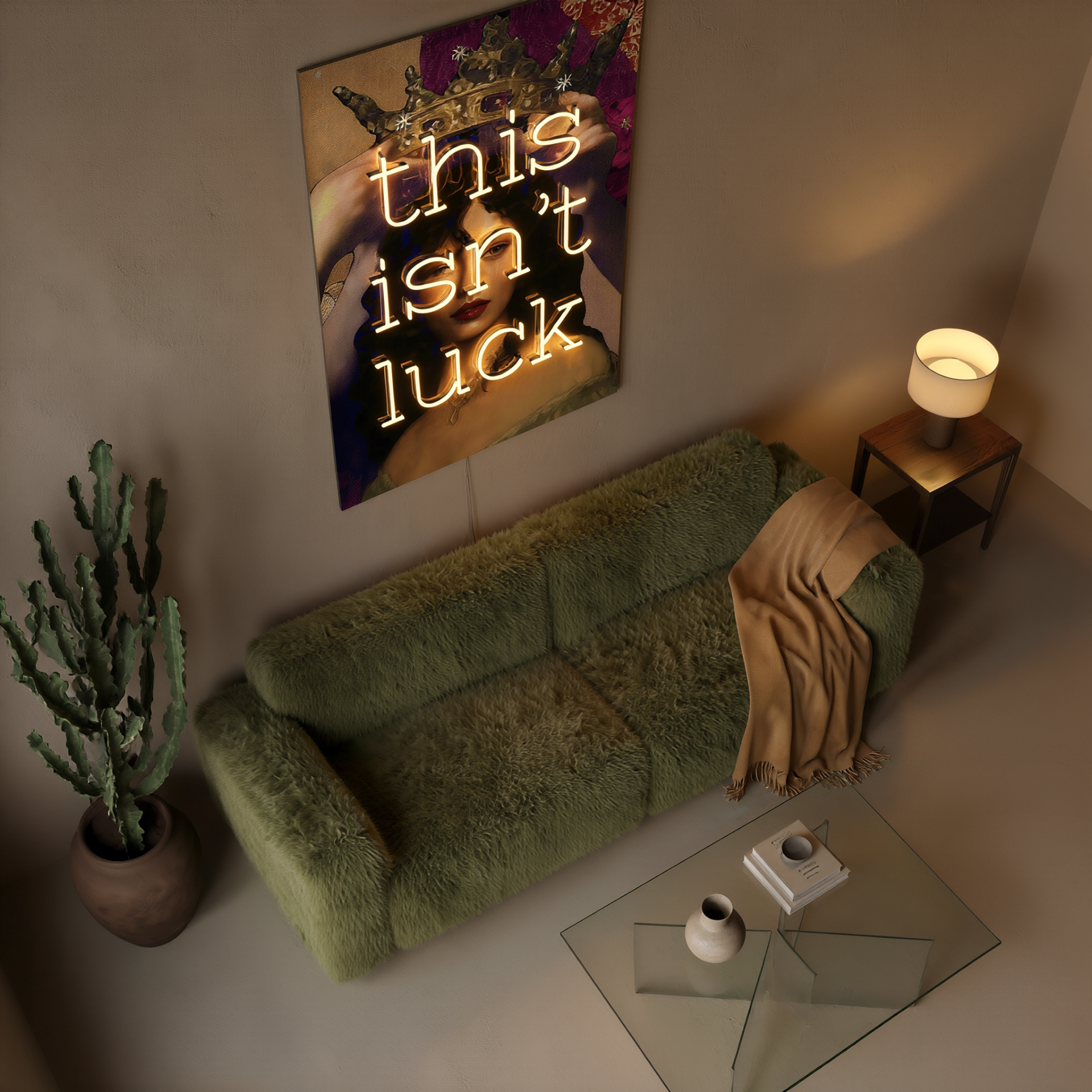 This isnt Luck Neon Canvas Art - 4