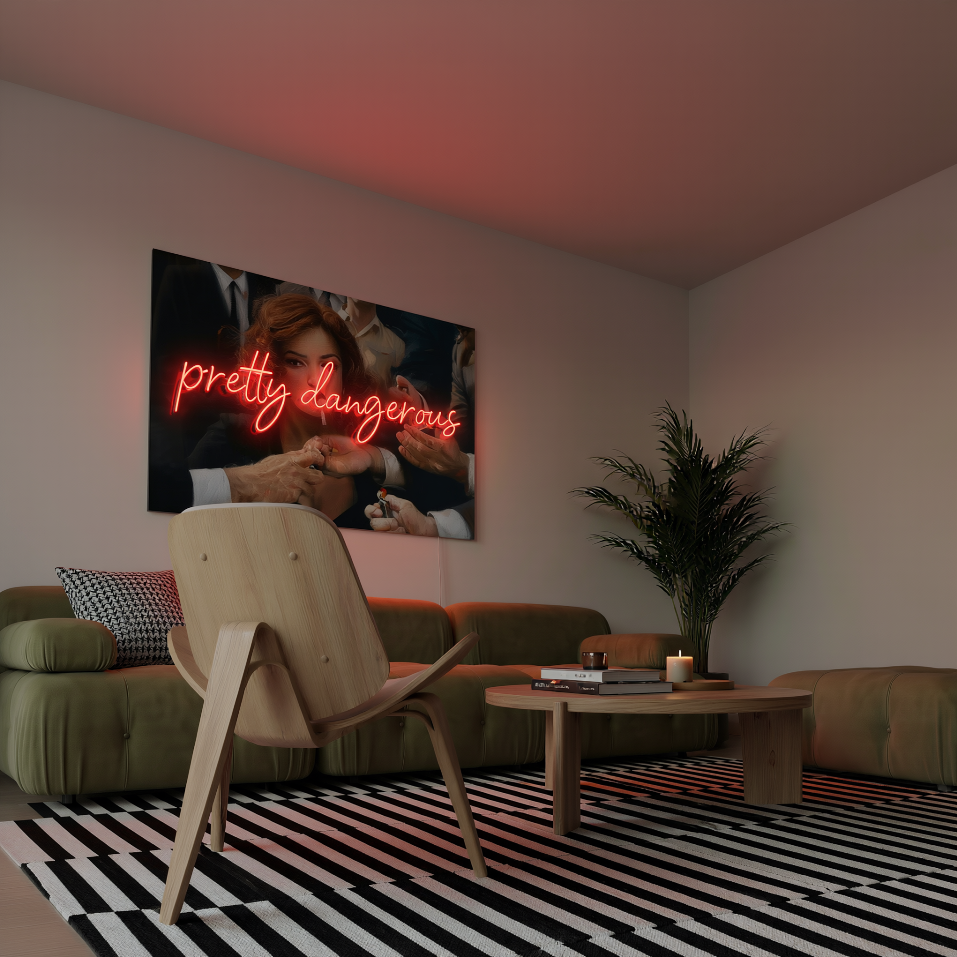 Pretty Dangerous Neon Canvas Art - 3
