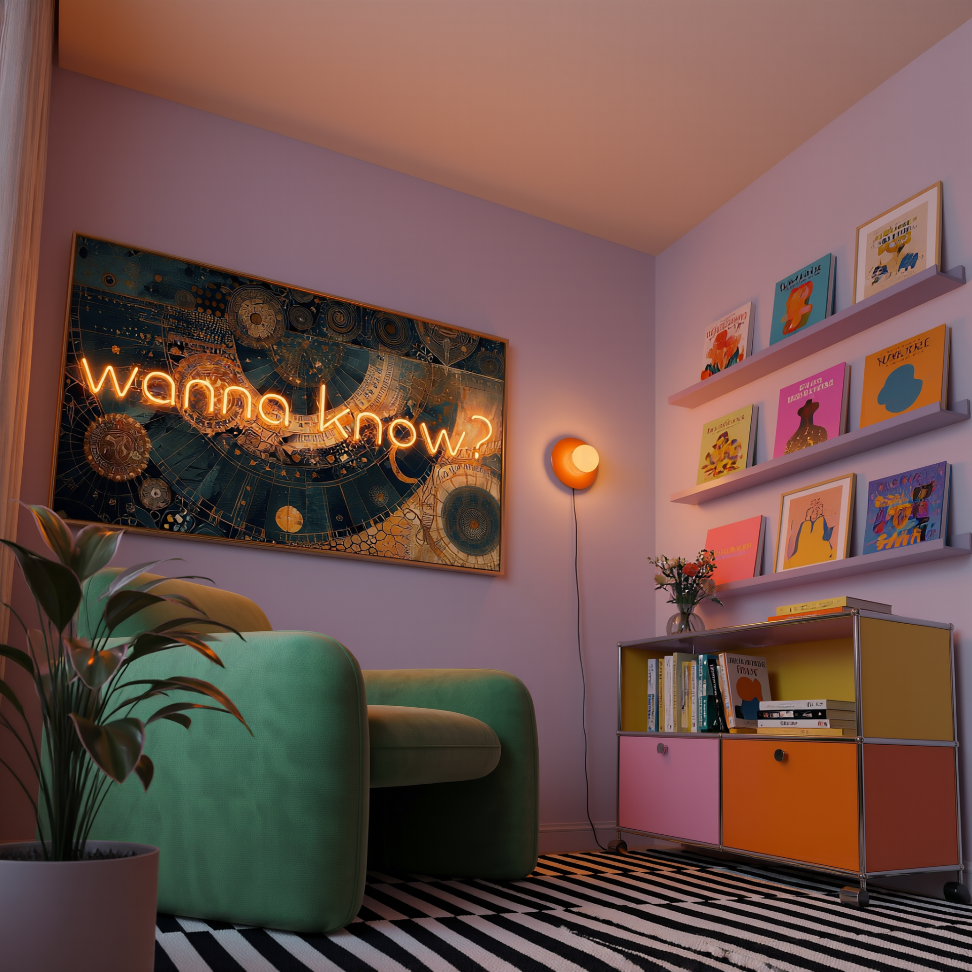 Wanna Know Neon Canvas Art - 3