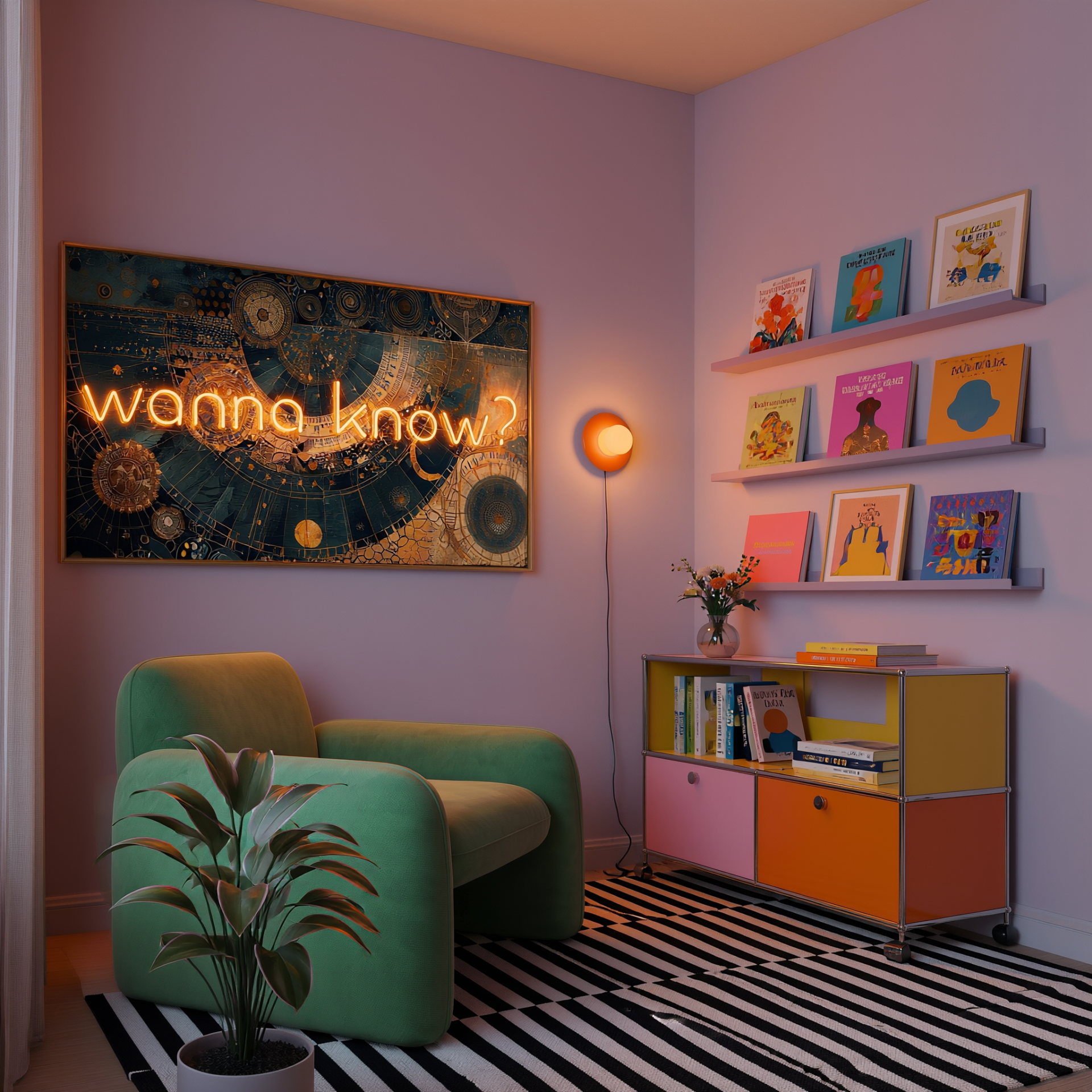 Wanna Know Neon Canvas Art - 5