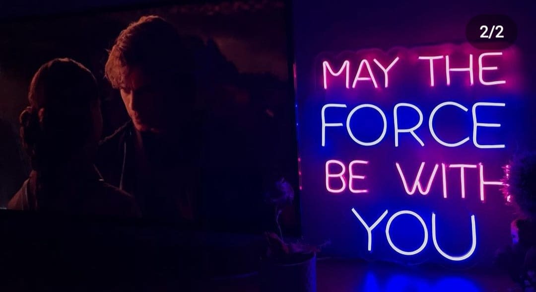 May the Force be with You Neon Tabela