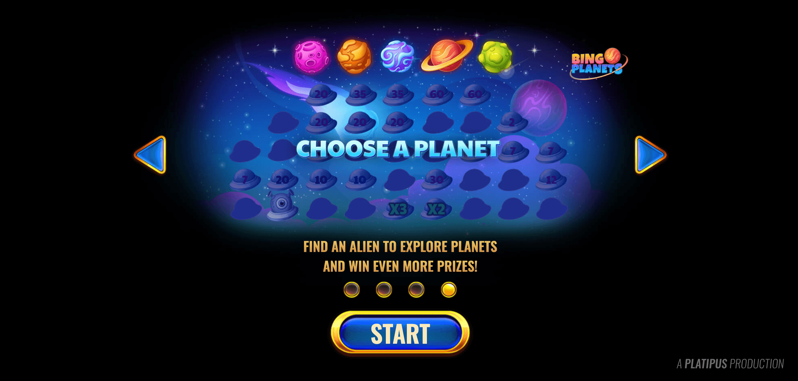 Play Bingo Planets by Platipus with crypto Game Bingo Planets by Platipus
