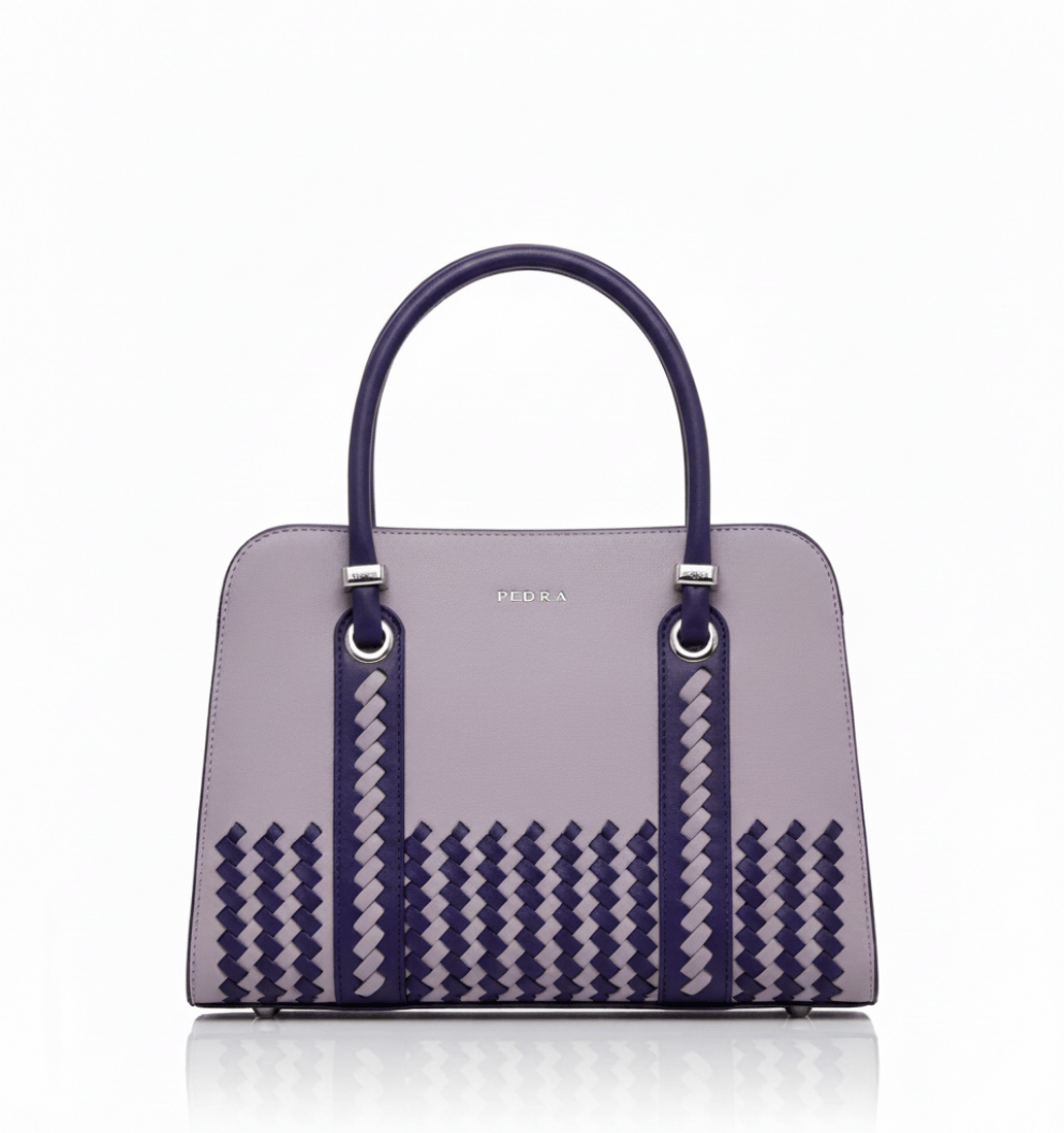 Pedra Woven Top-Handle Satchel