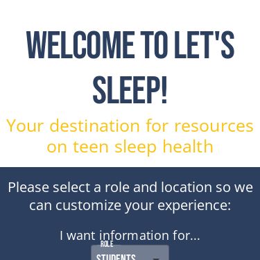 Let’s Sleep Includes content on Narcolepsy and Hypersomnia