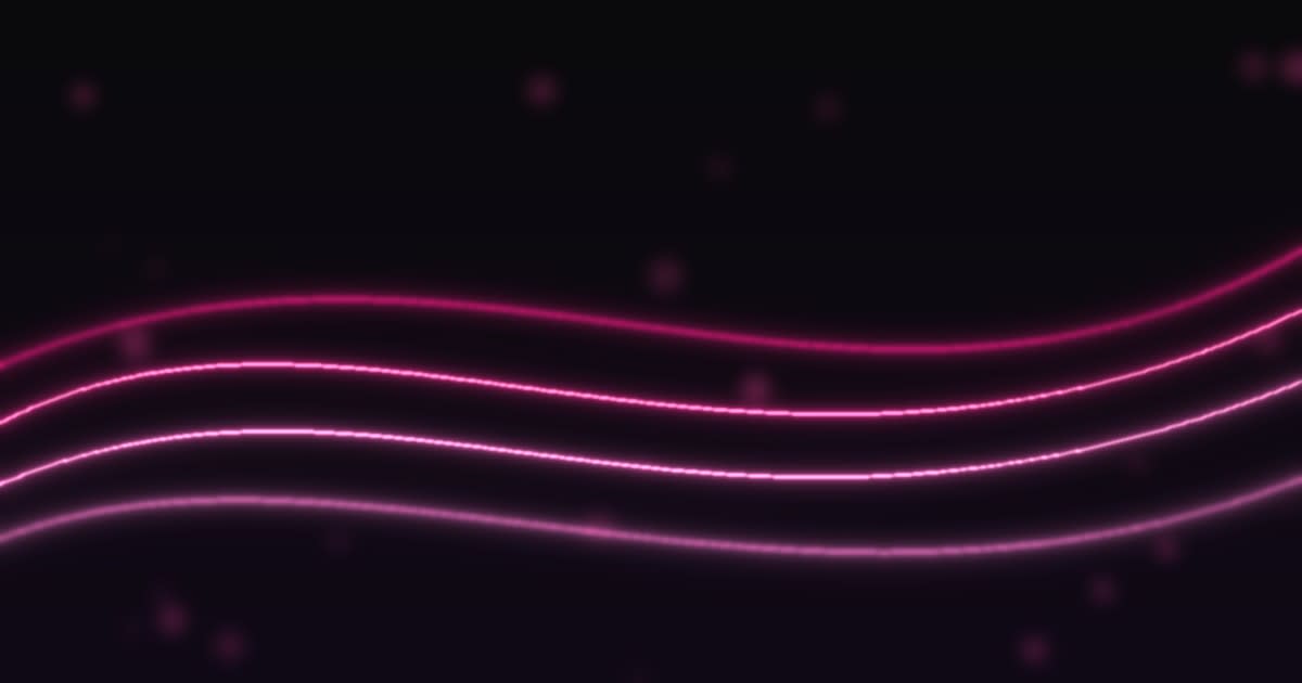 Glowing neon pink light lines flowing across a dark background, symbolizing connection across distance