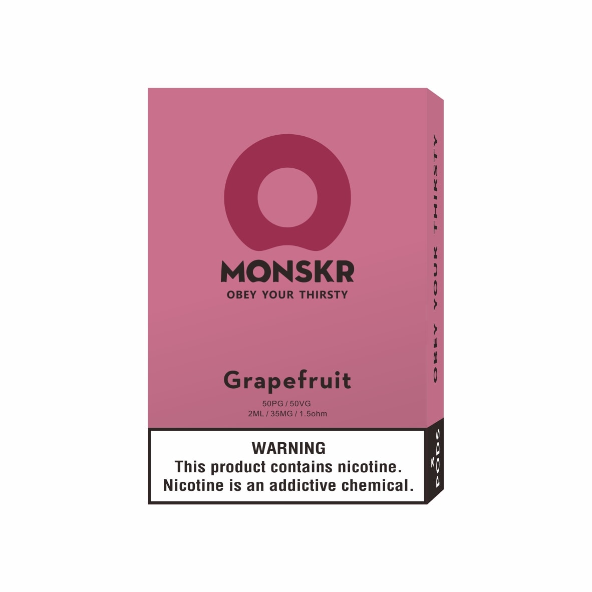 MONSKR 蒙斯科 大嘴怪 一代煙彈 柚香礦泉水 (1盒3入)
