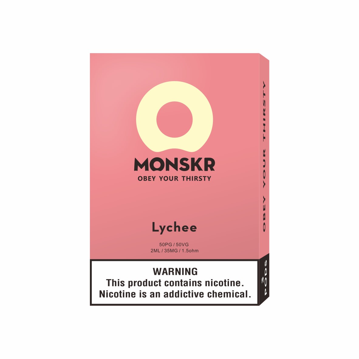 MONSKR 蒙斯科 大嘴怪 一代煙彈 火龍果荔枝 (1盒3入)