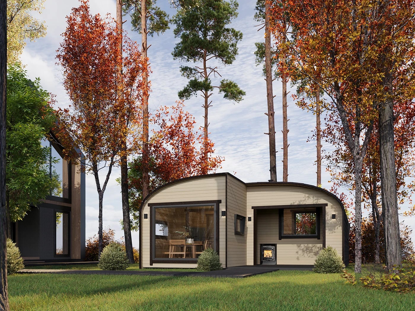 RenderFlaux Solution — Photorealistic architectural exterior rendering of a luxury estate