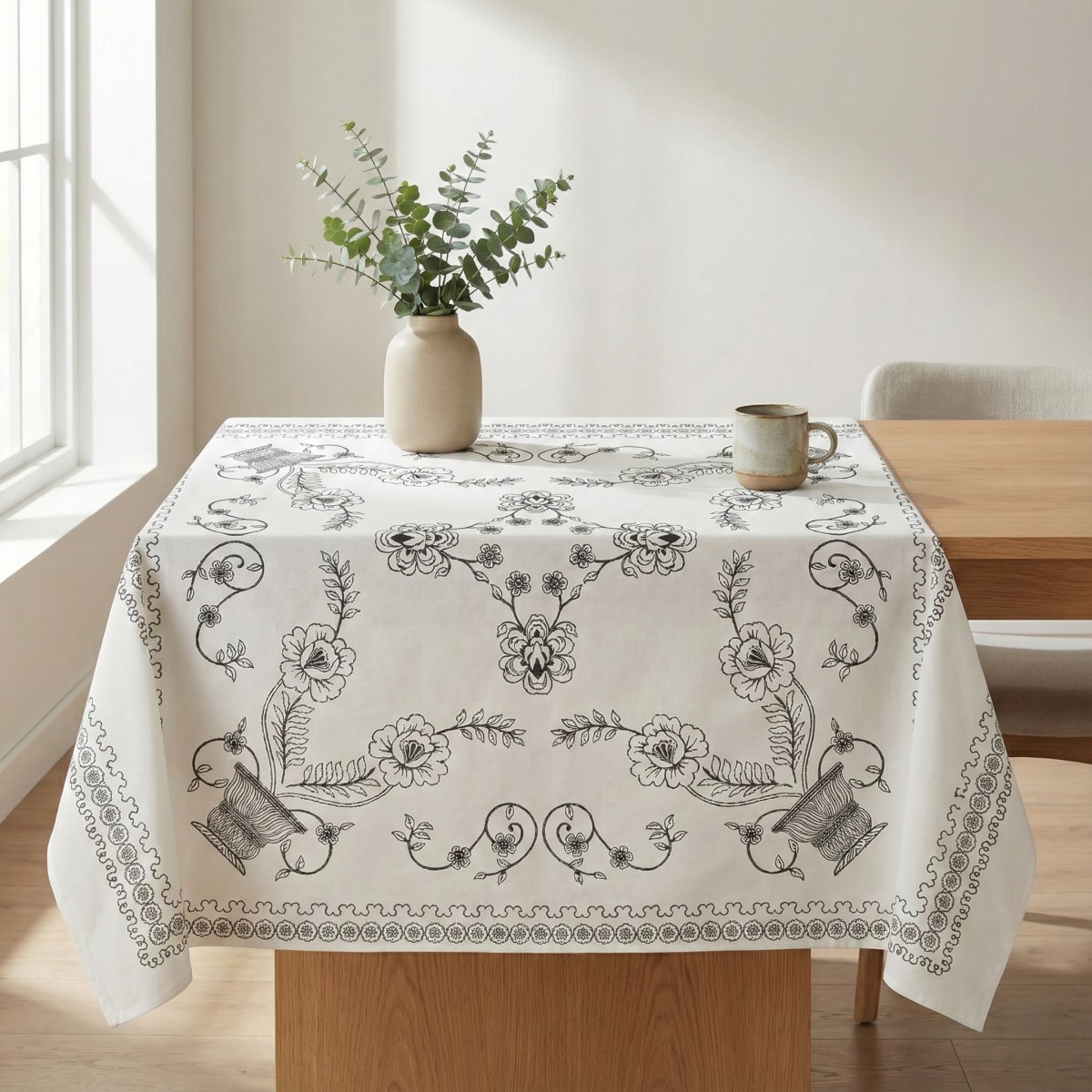 Otantik Kare Masa Örtüsü Dertsiz