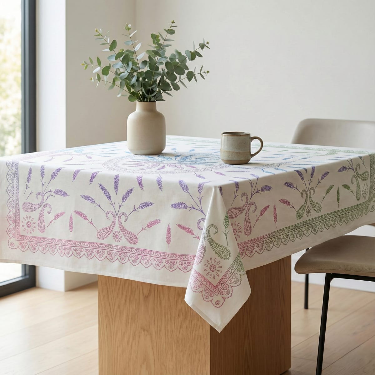 Renkli Masa Örtüsü Kare