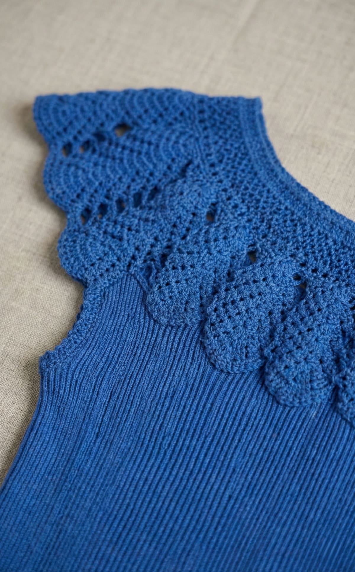 Organik Kastamonu Dantelli Fanila Lacivert