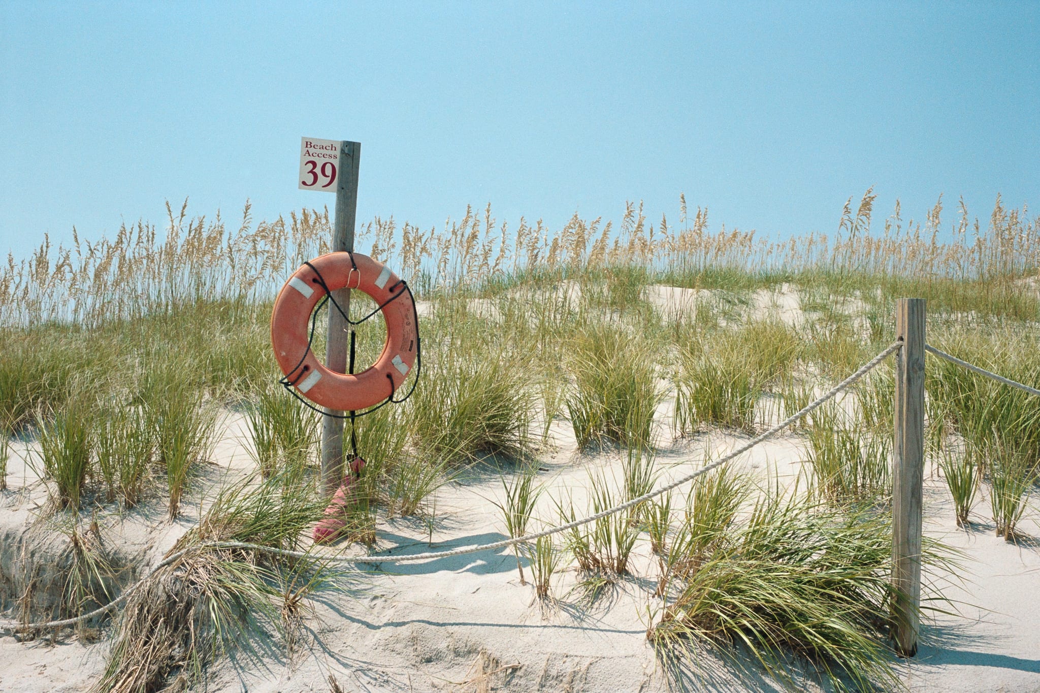 beach access with life ring