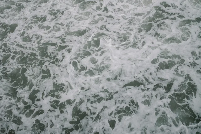 sea foam seen from above