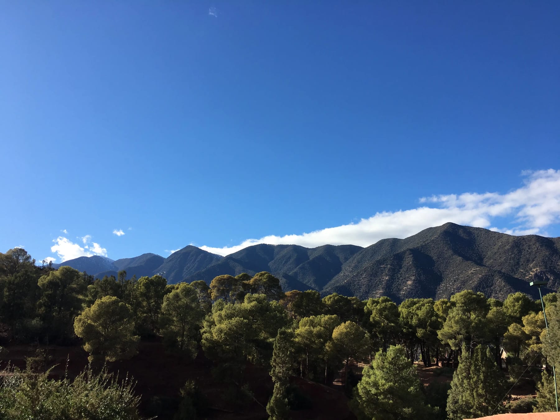 Atlas mountain scenery along the roads toward southern Morocco