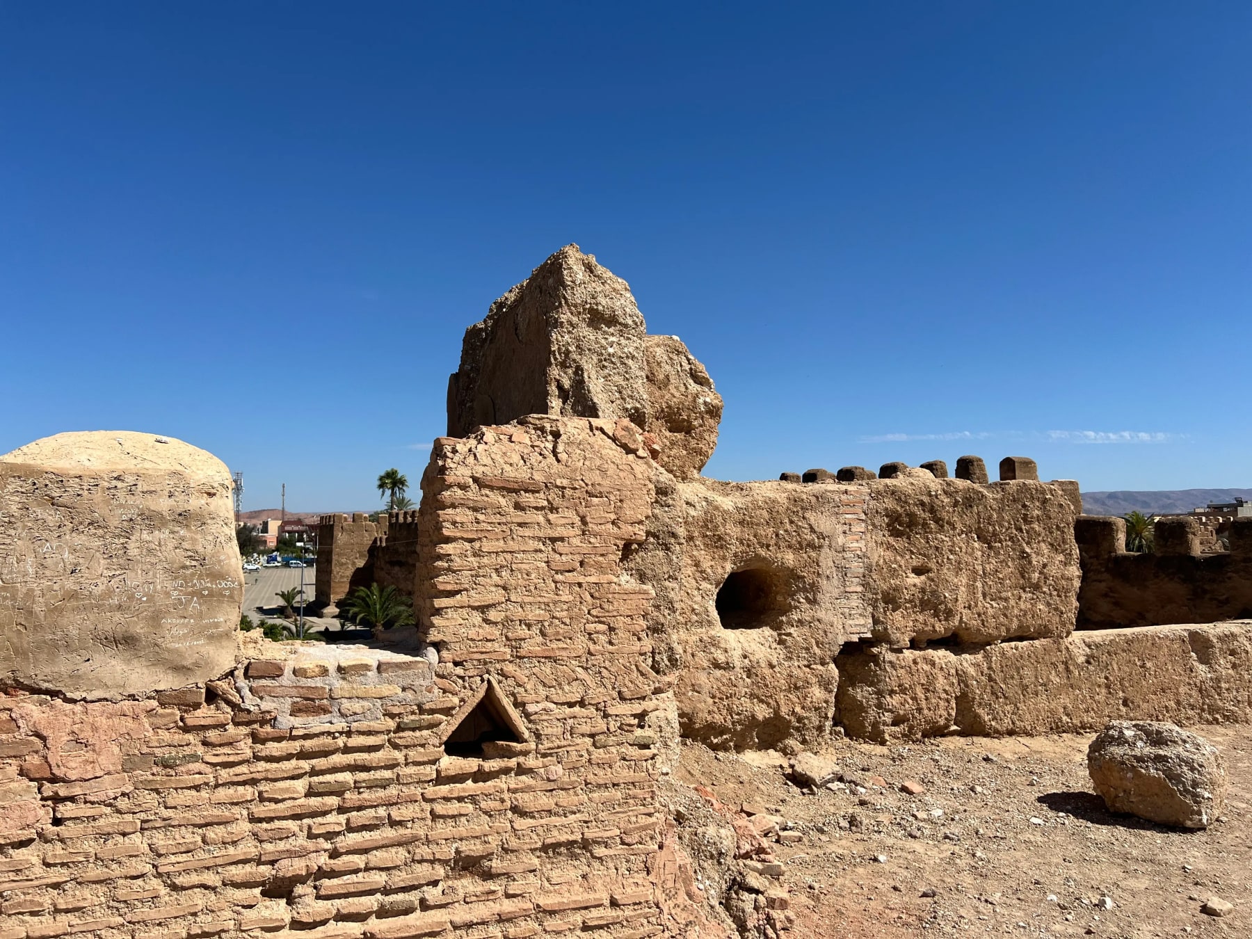 Kasbah walls and desert architecture