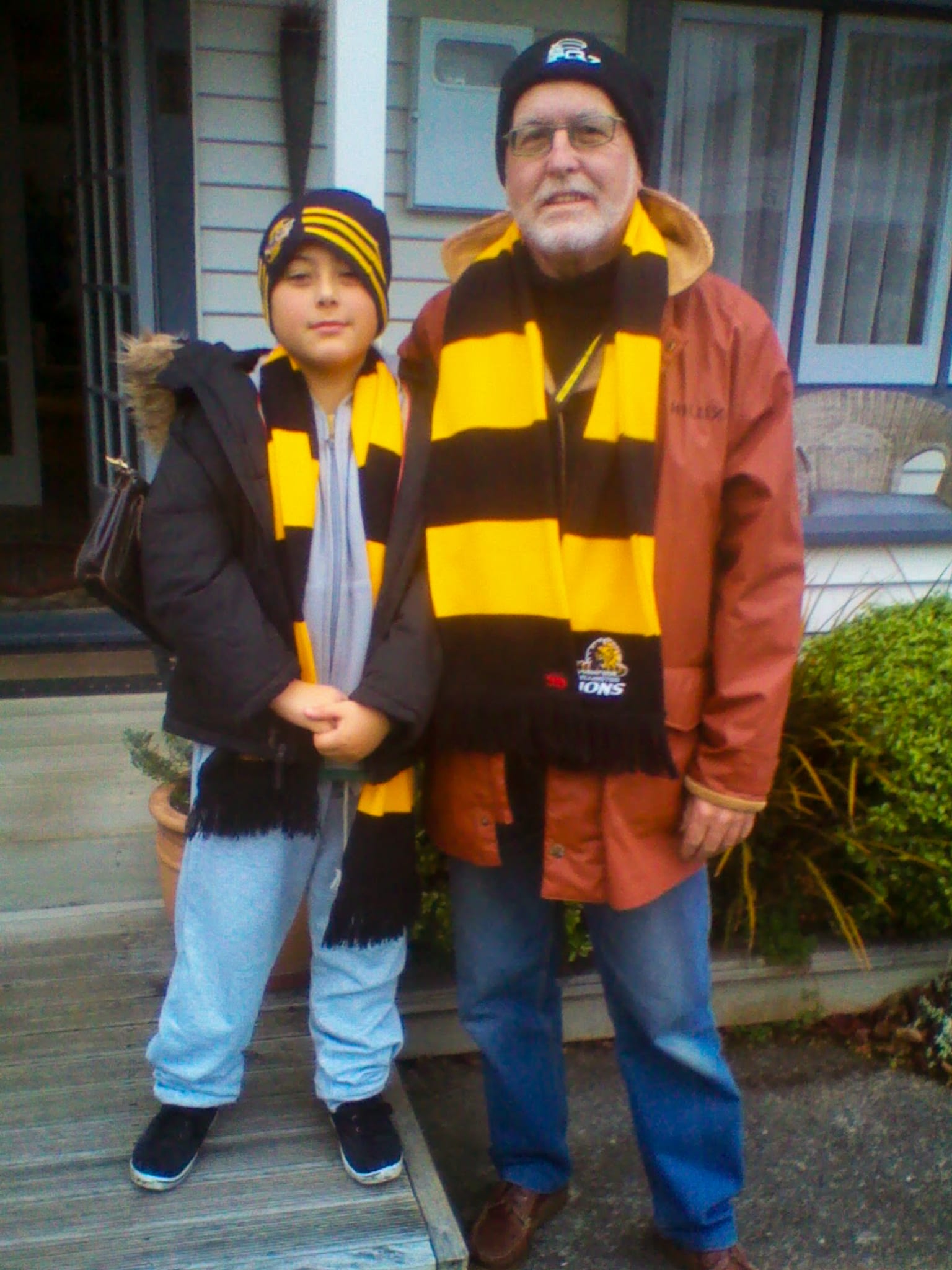 With grandson Roman, heading to the rugby looks like?