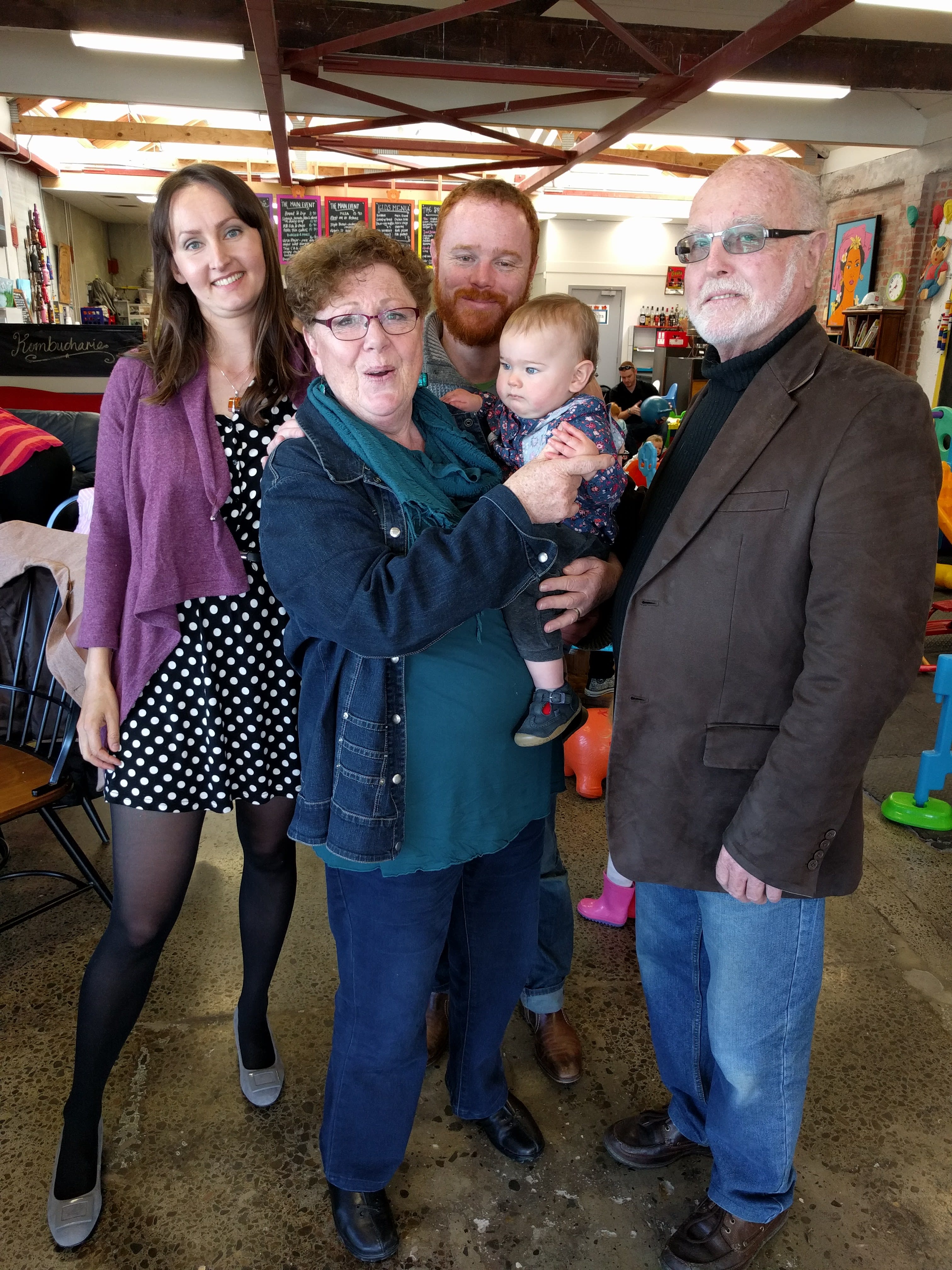 Zuzanna, Chris, Christine, baby Karolina and Graeme.