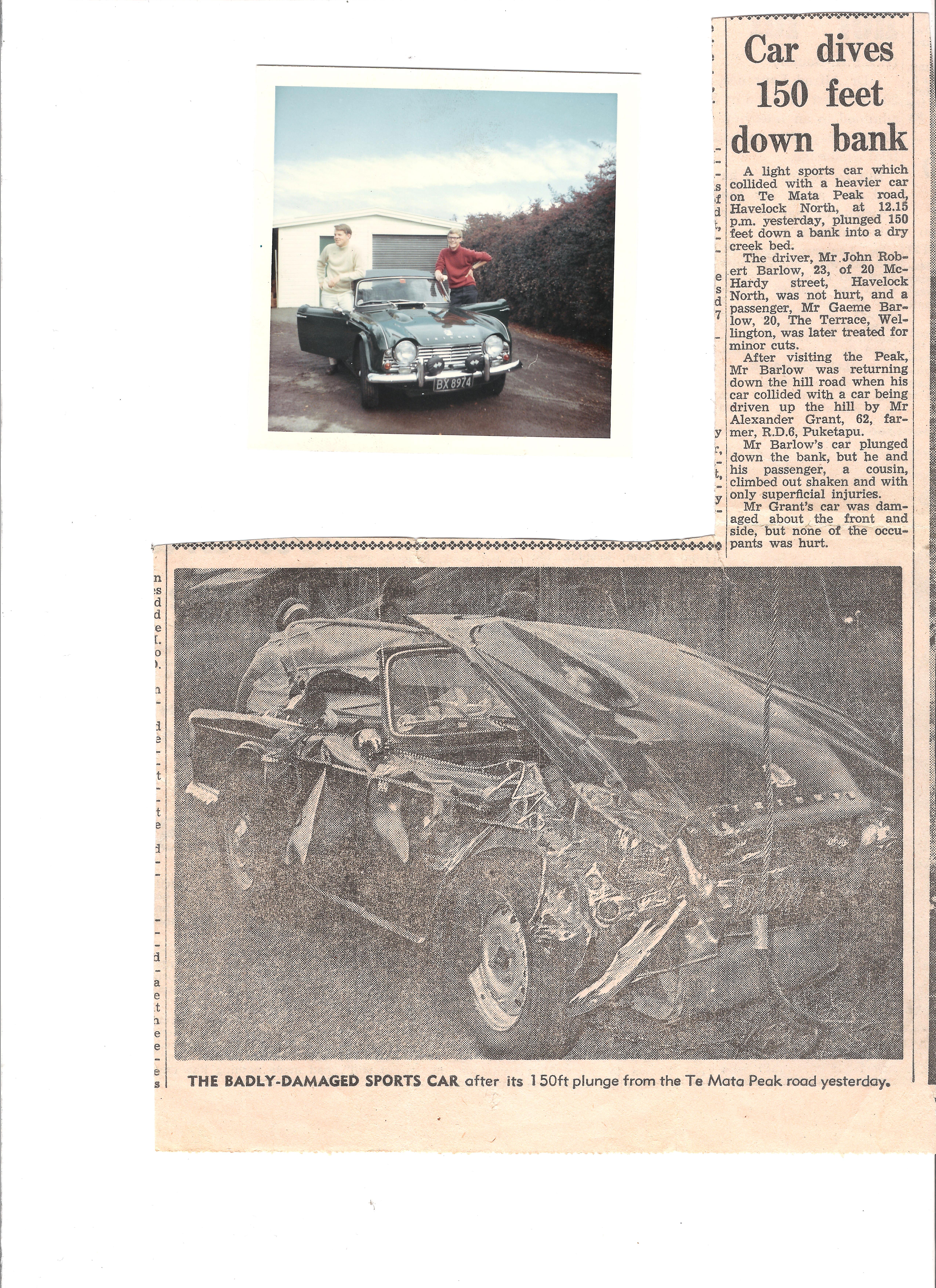 This could have been the end for Graeme - spoiler alert: He wasn't driving!