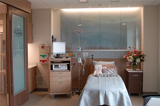Inside one of the new Lake Regional Family Birth Center patient suites.