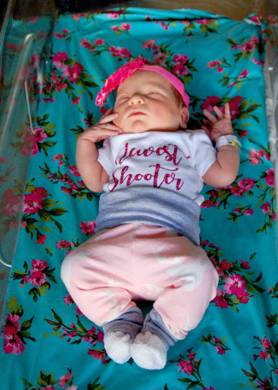 Lake Regional Hospital’s 2018 New Year’s baby Kelby Marie Kronk