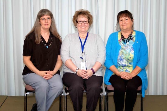 Recipients of the Lake Regional Service Recognition Award for 30 years of continuous service were Cindy Kirschke, Patricia Franks and Charlotte Austin.