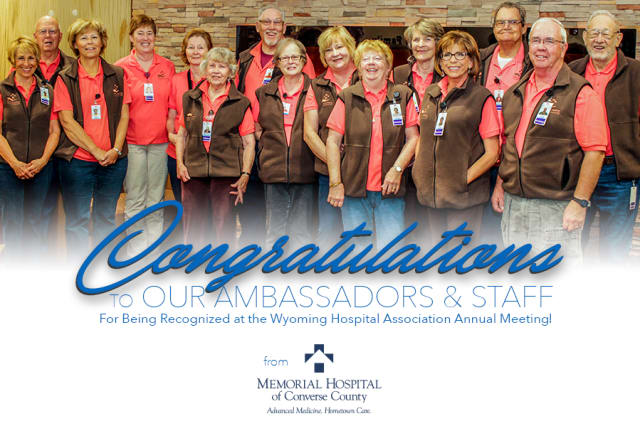 Congratulations to our ambassadors & staff for being recognized at the Wyoming Hospital Association Annual Meeting!