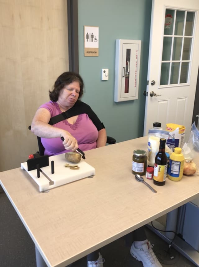 Patient Stories: Cheryl Learns to Cook with Adaptive Equipment
