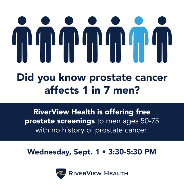 RiverView To Offer Free Prostate Cancer Screenings Sept For Men RiverView Health