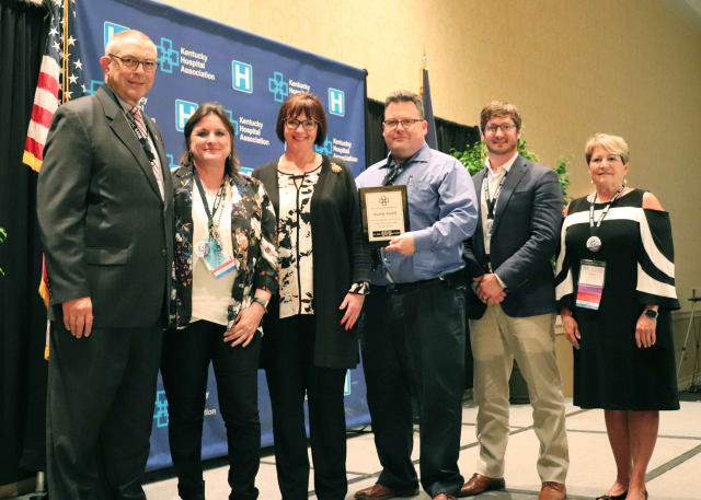 group accepting award