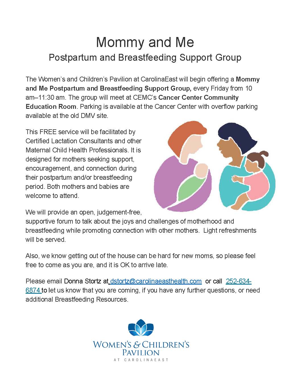 Mommy and Me Postpartum and Breastfeeding Support Group CarolinaEast